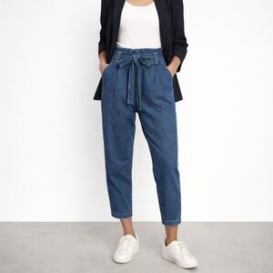 L'AGENCE High Waisted Pleated Paparbag Tapered Ankle Jeans Sz 29 NWT